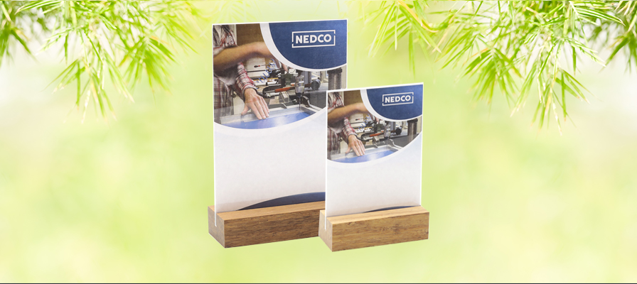 Nieuw bij Nedco, kaarthouder met bamboevoet