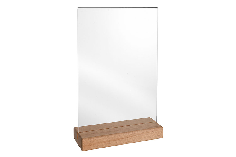20605842 Sign holder with wooden base A4