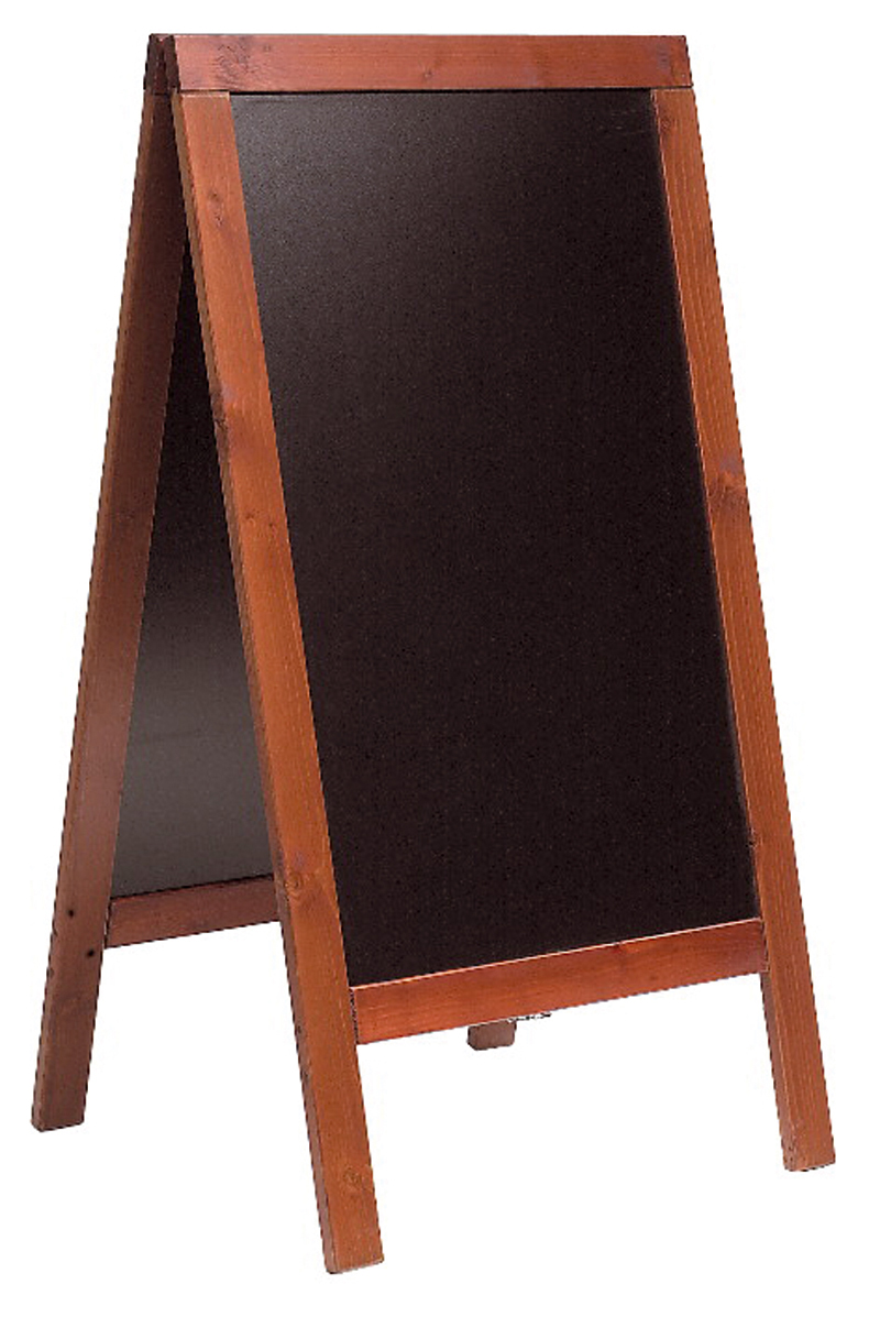24000241 Krijtstoepbord Mahonyhout 75x135cm