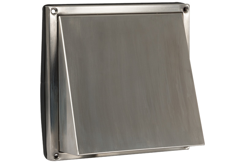 62602811 RVS buitenrooster schuine kap Ø100mm