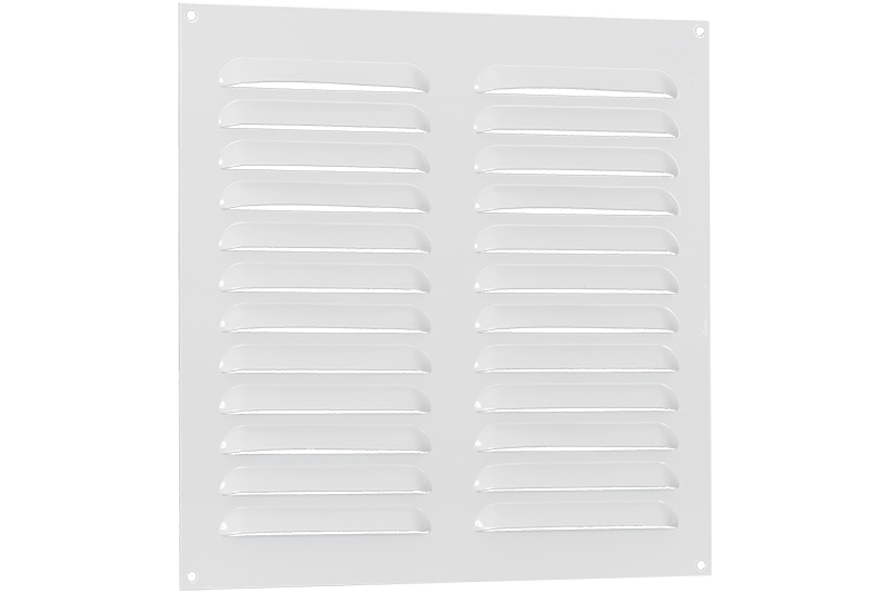 62902200 ALU schoepenrooster vlak model 300x300mm wit