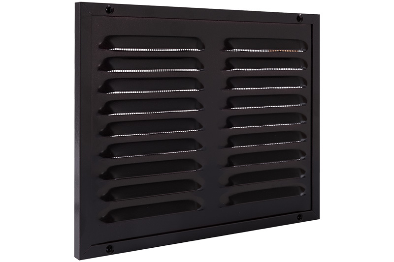 62908702 ALU kaderrooster met gaas 250x200mm bruin
