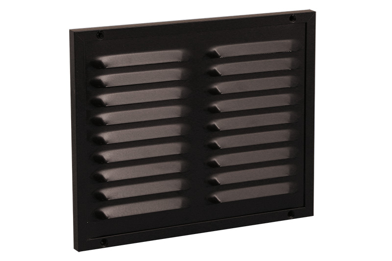 62909002 ALU kaderrooster met gaas 300x300mm bruin