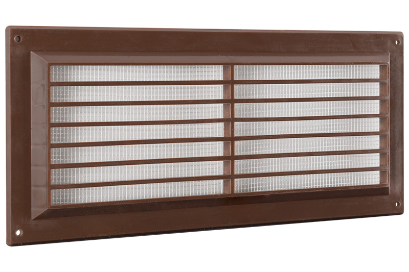 63002402 Kunststof schoepenrooster 300x130mm bruin