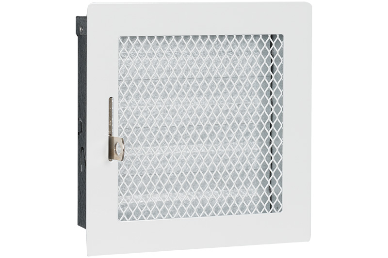 63800300 Stalen rooster 150x150mm wit