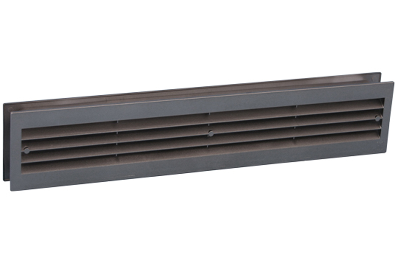 64100221 Kunststof deurventilatierooster 455x90mm rvs