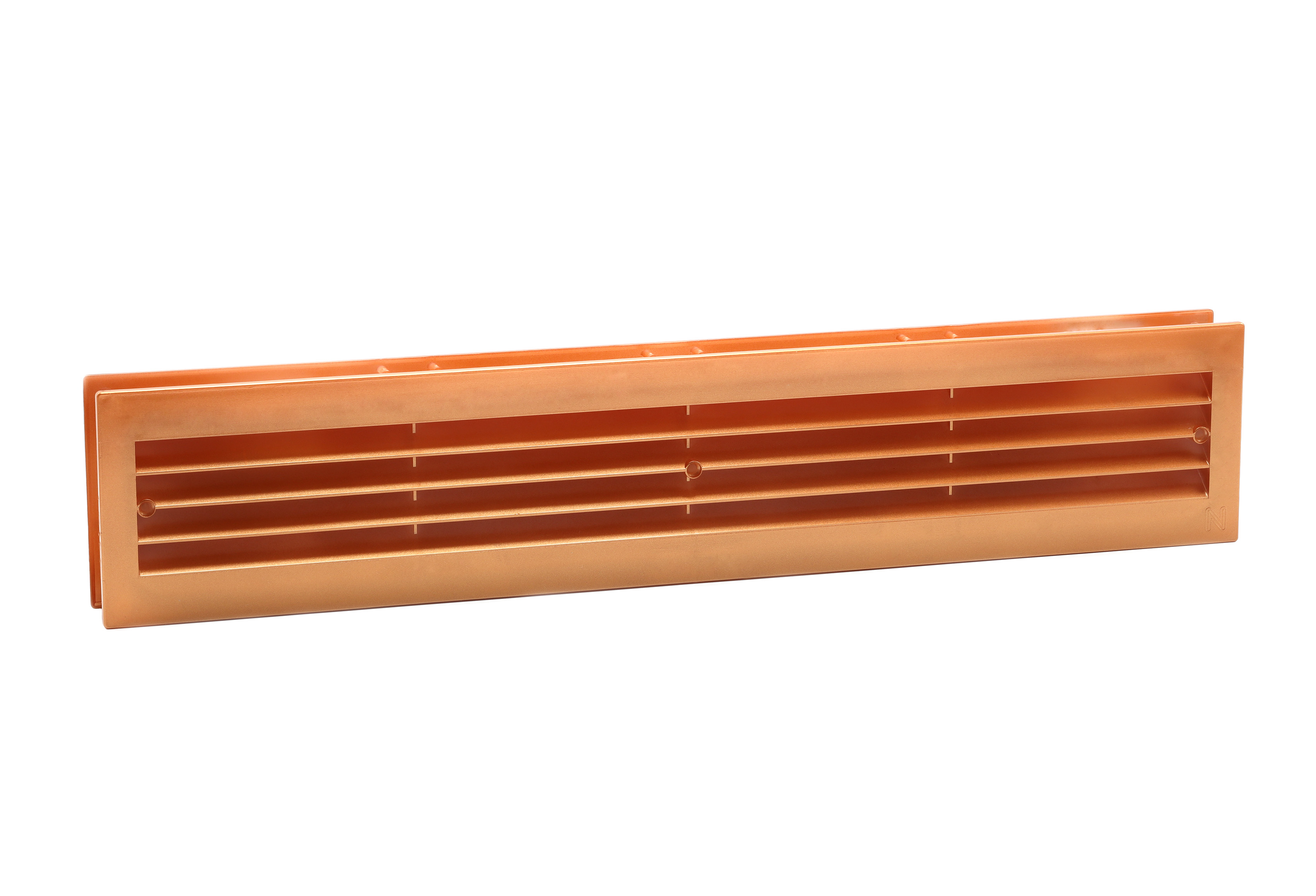 64100226 Kunststof deurventilatierooster 455x90mm roodkoper