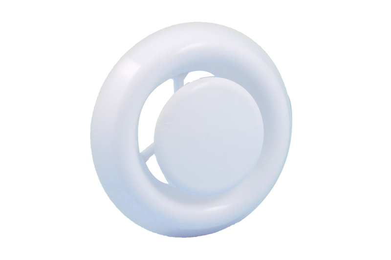 64500800 Afzuigventiel met klemmen Ø150mm wit