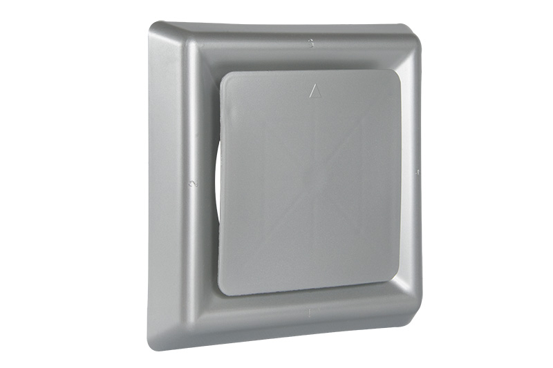 64501327 Vierkant afzuigventiel met klemmen Ø125mm aluminium
