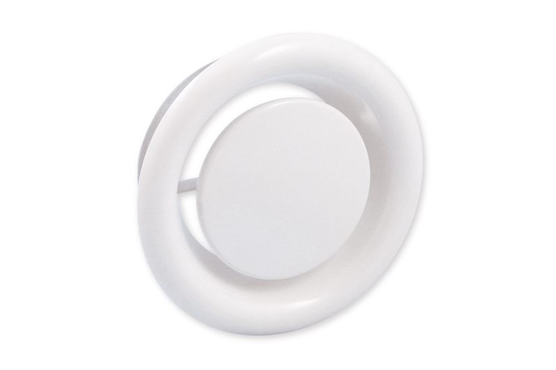 64701300 Afzuigventiel met klemmen Ø150mm wit