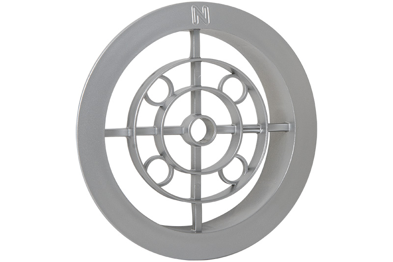 64800627 Ventilatierooster kunststof Ø100mm alu