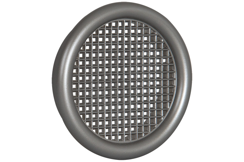 64801421 Ventilatierooster kunststof Ø45mm RVS