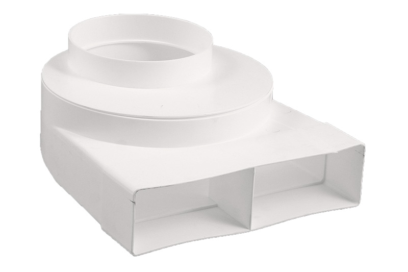 65808100 Overgangsstuk haaks Ø125mm 2x110X54mm